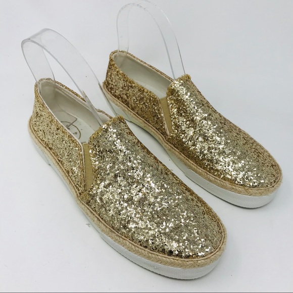 Jack Rogers Shoes - Jack Rogers Tucker Glitter Sneakers Gold Shoes